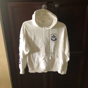 White graphic hoodie